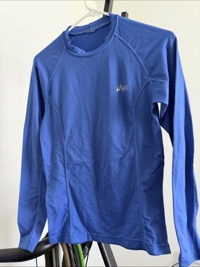 Asics Royal Blue Long Sleeve Crew Neck Top